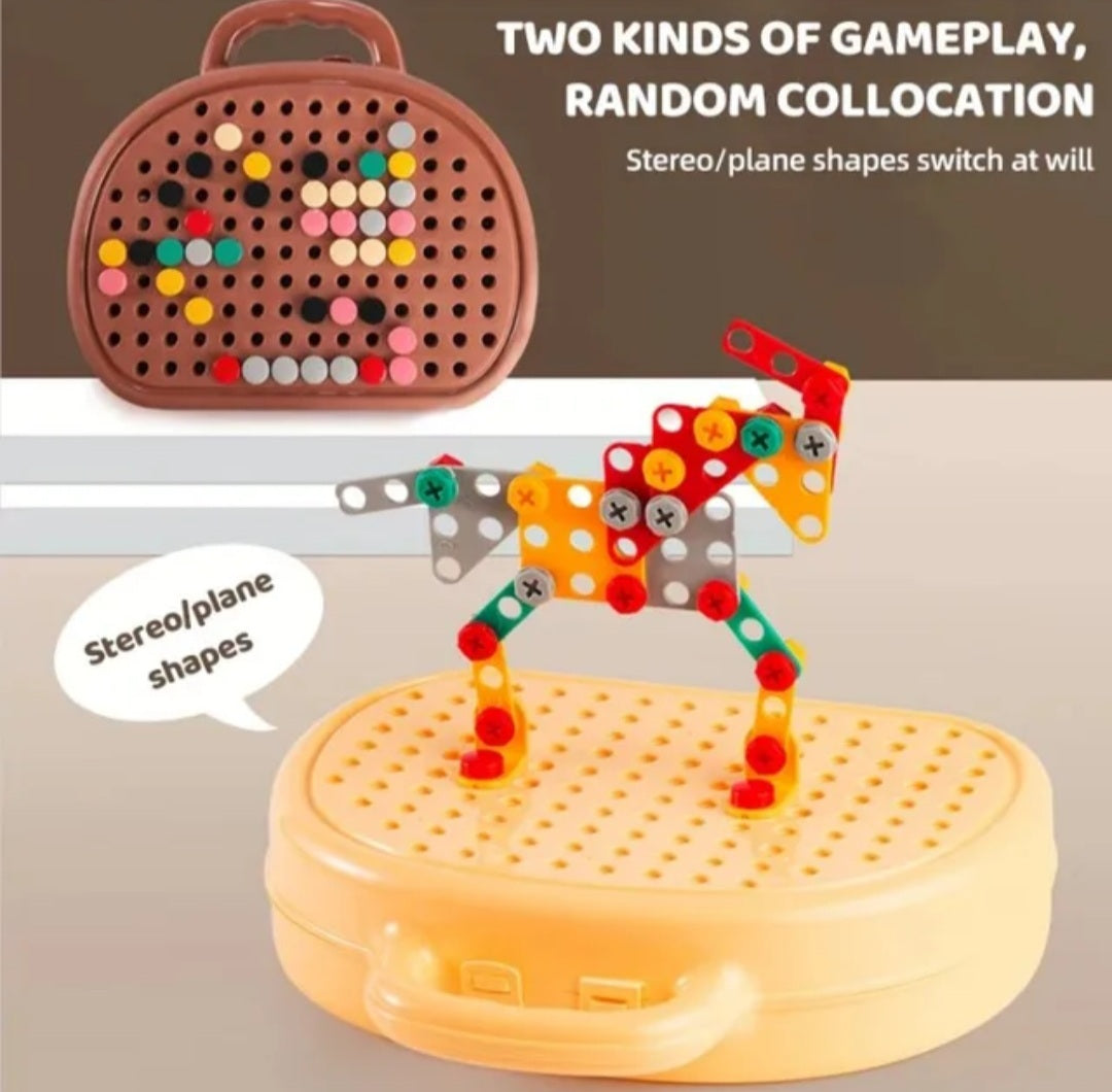 Screw Puzzle Suitcase ( 203 pcs)