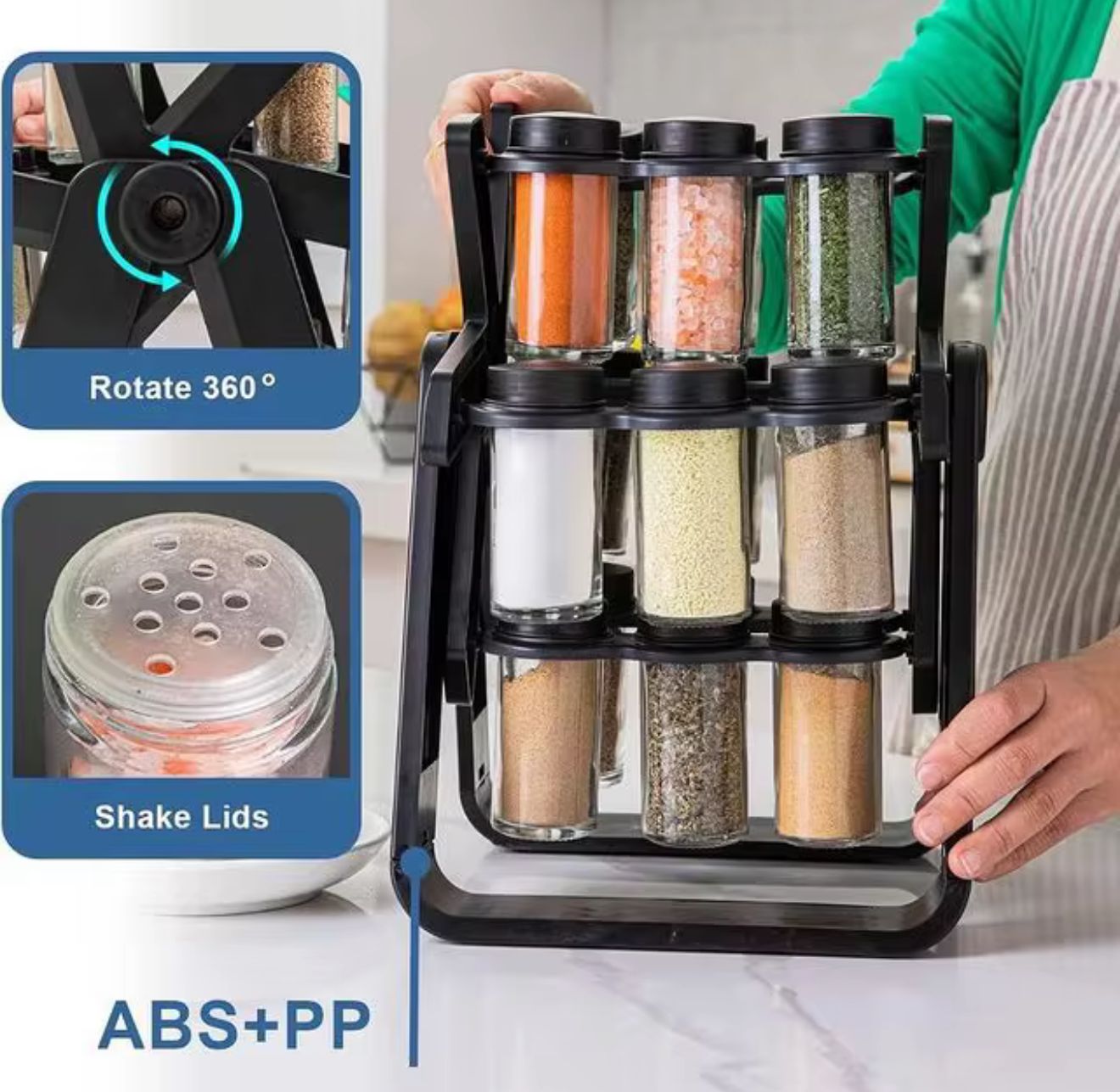 Rotating Spice Rack - 18 JAR