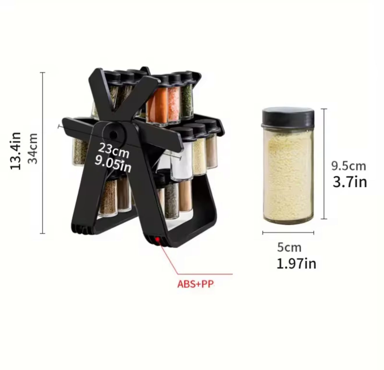 Rotating Spice Rack - 18 JAR