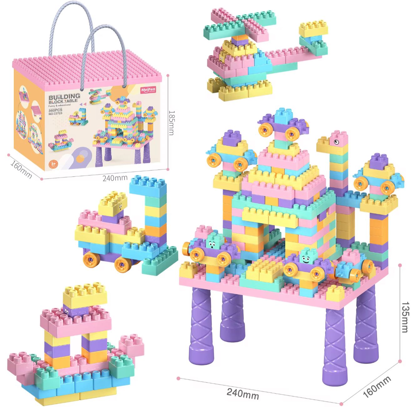 Building Block Table ( 360 PCS )