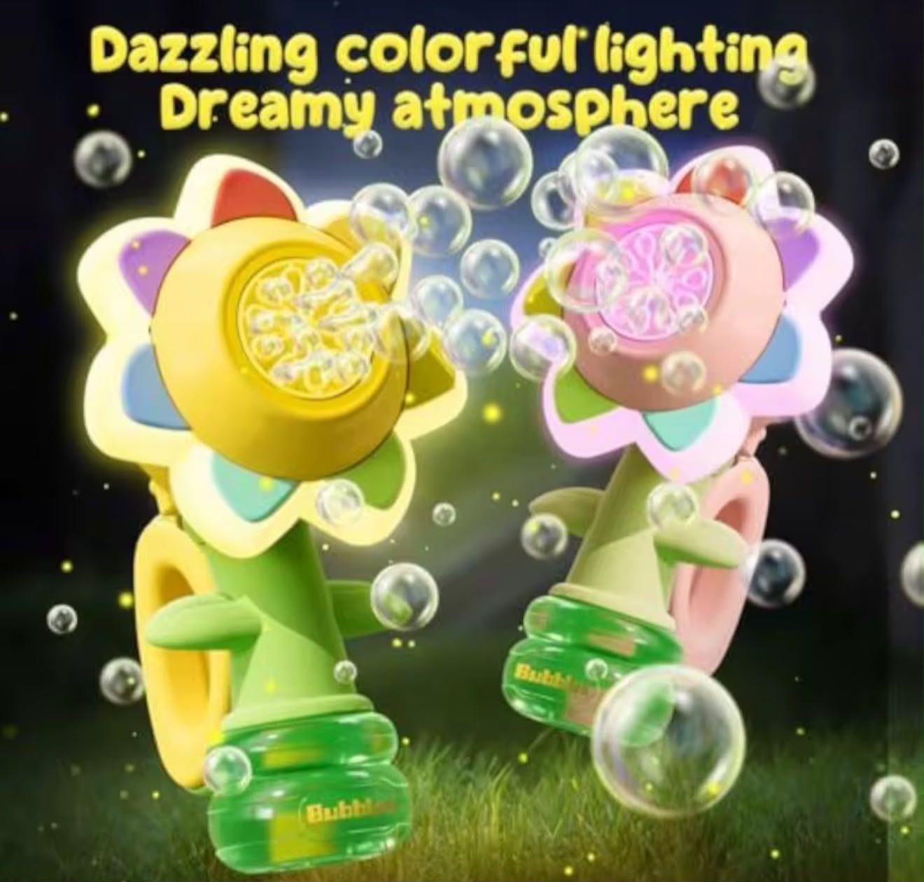 Sunflower bubble machine