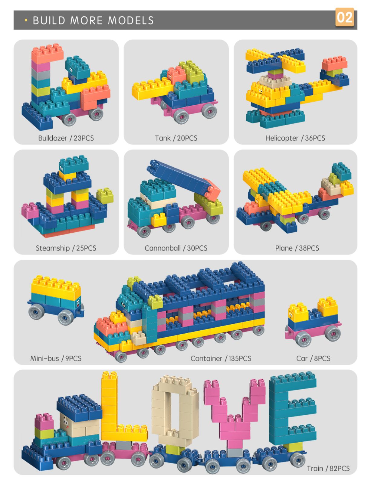 Building Block Table ( 360 PCS )