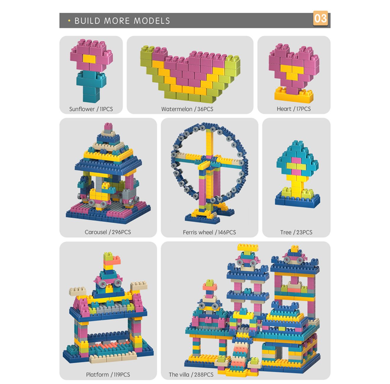 Building Block Table ( 360 PCS )