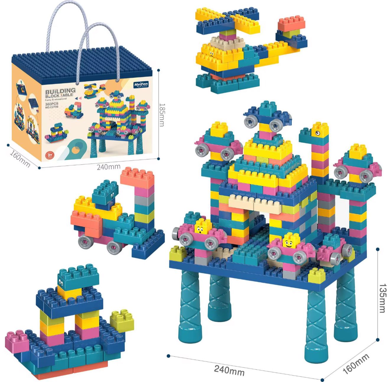 Building Block Table ( 360 PCS )