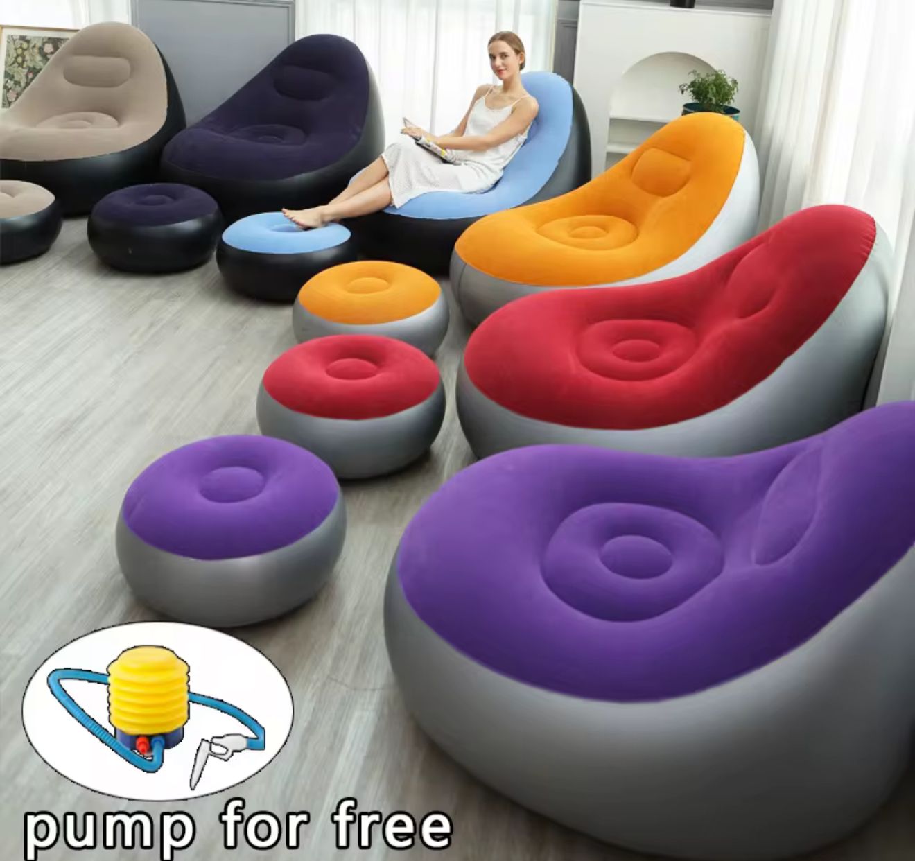 Inflatable Sofa With Pump