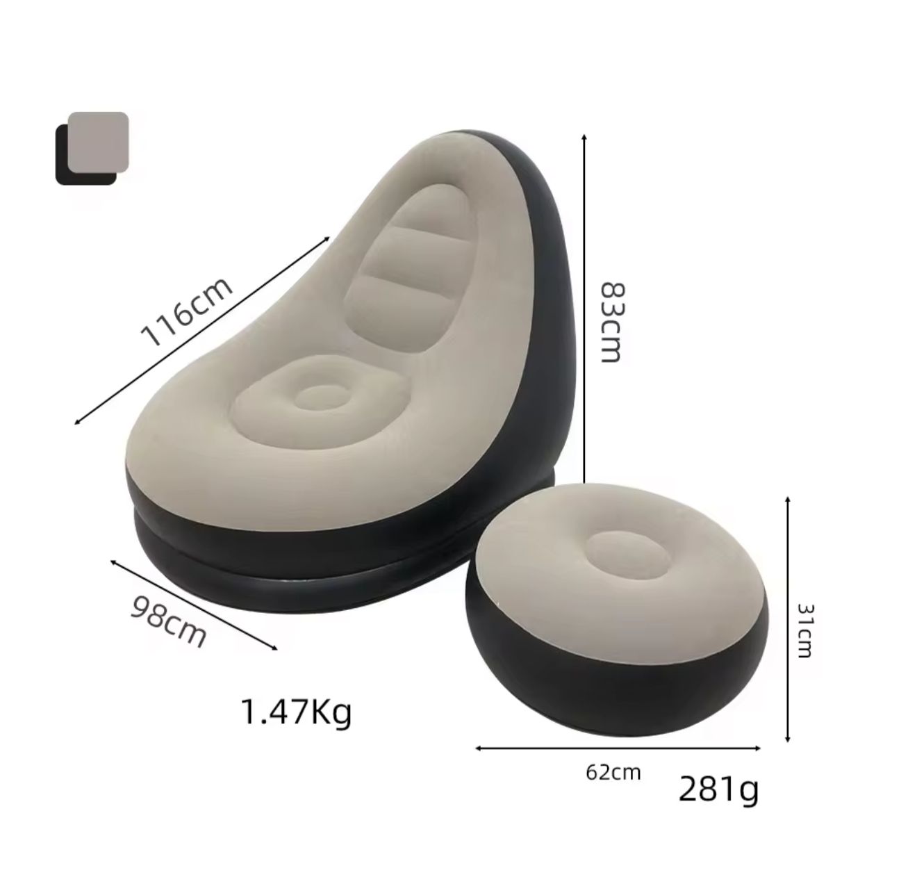 Inflatable Sofa With Pump