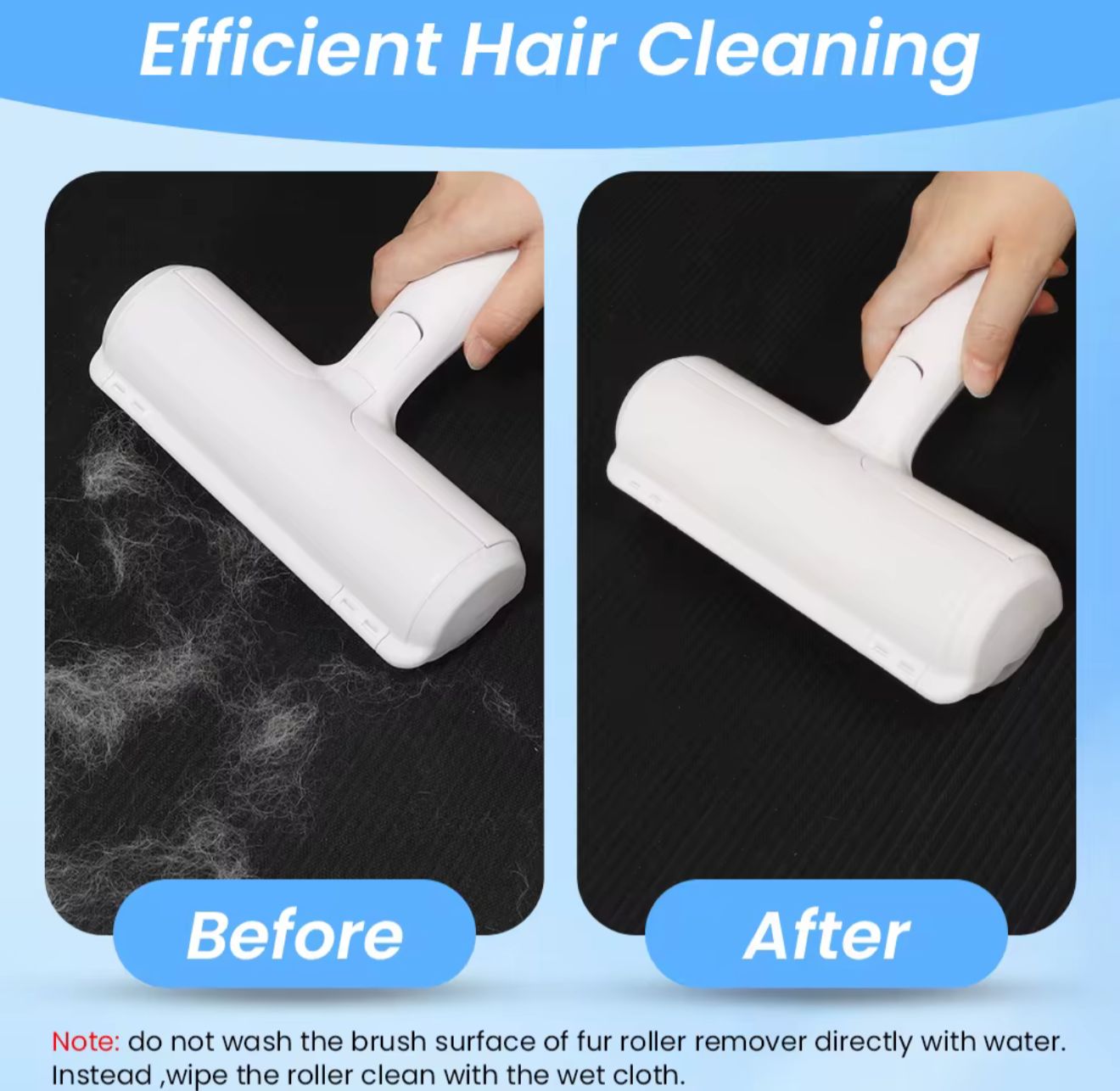 Pet hair removal roller