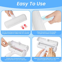 Pet hair removal roller