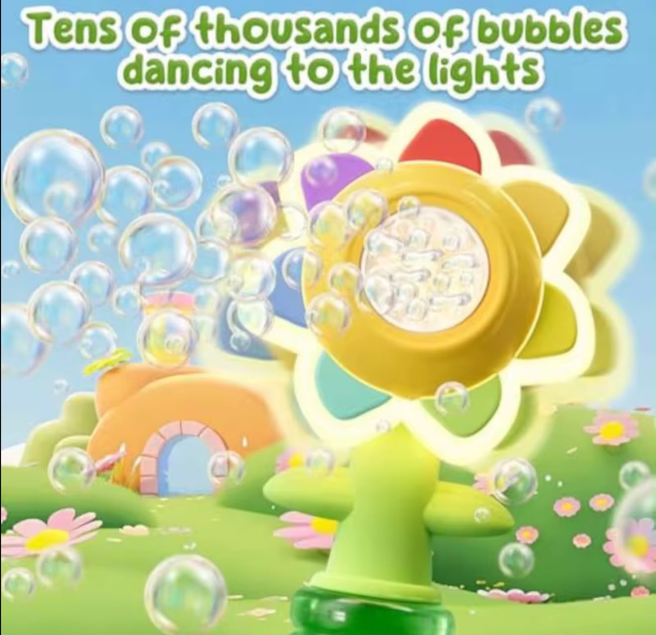 Sunflower bubble machine
