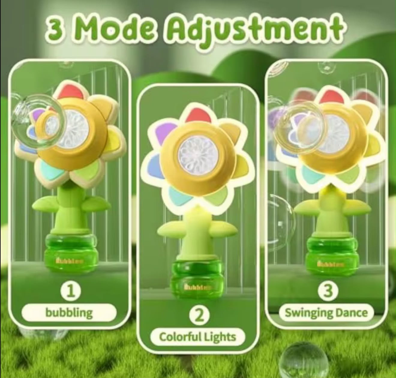 Sunflower bubble machine