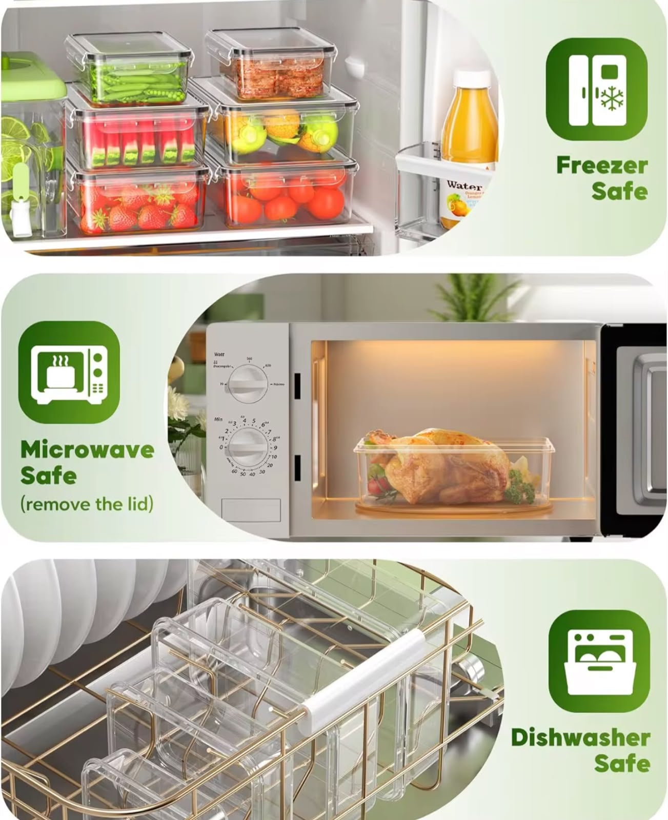 Food storage Containers (15 pcs)