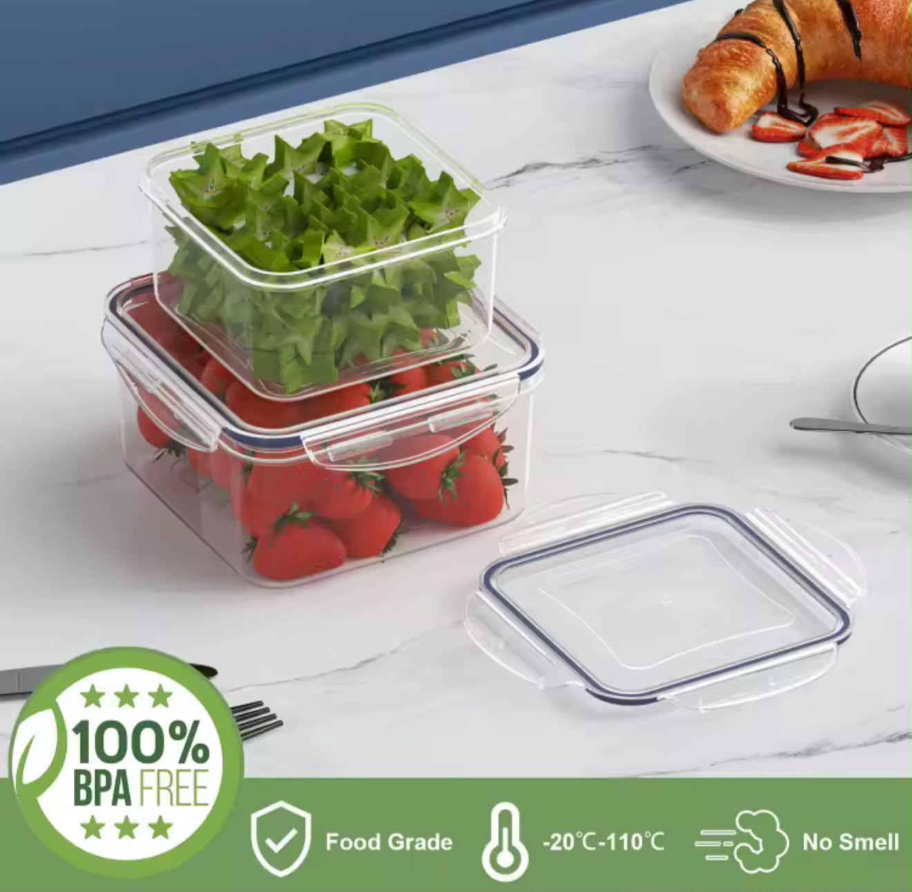 Food storage Containers (15 pcs)