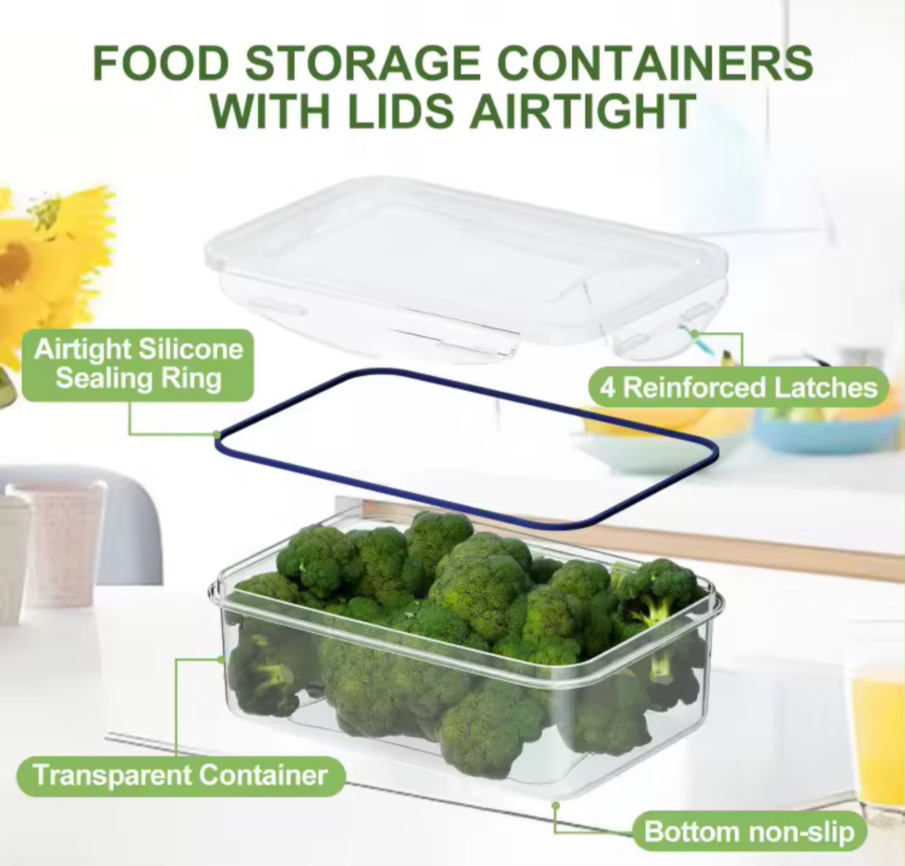 Food storage Containers (15 pcs)