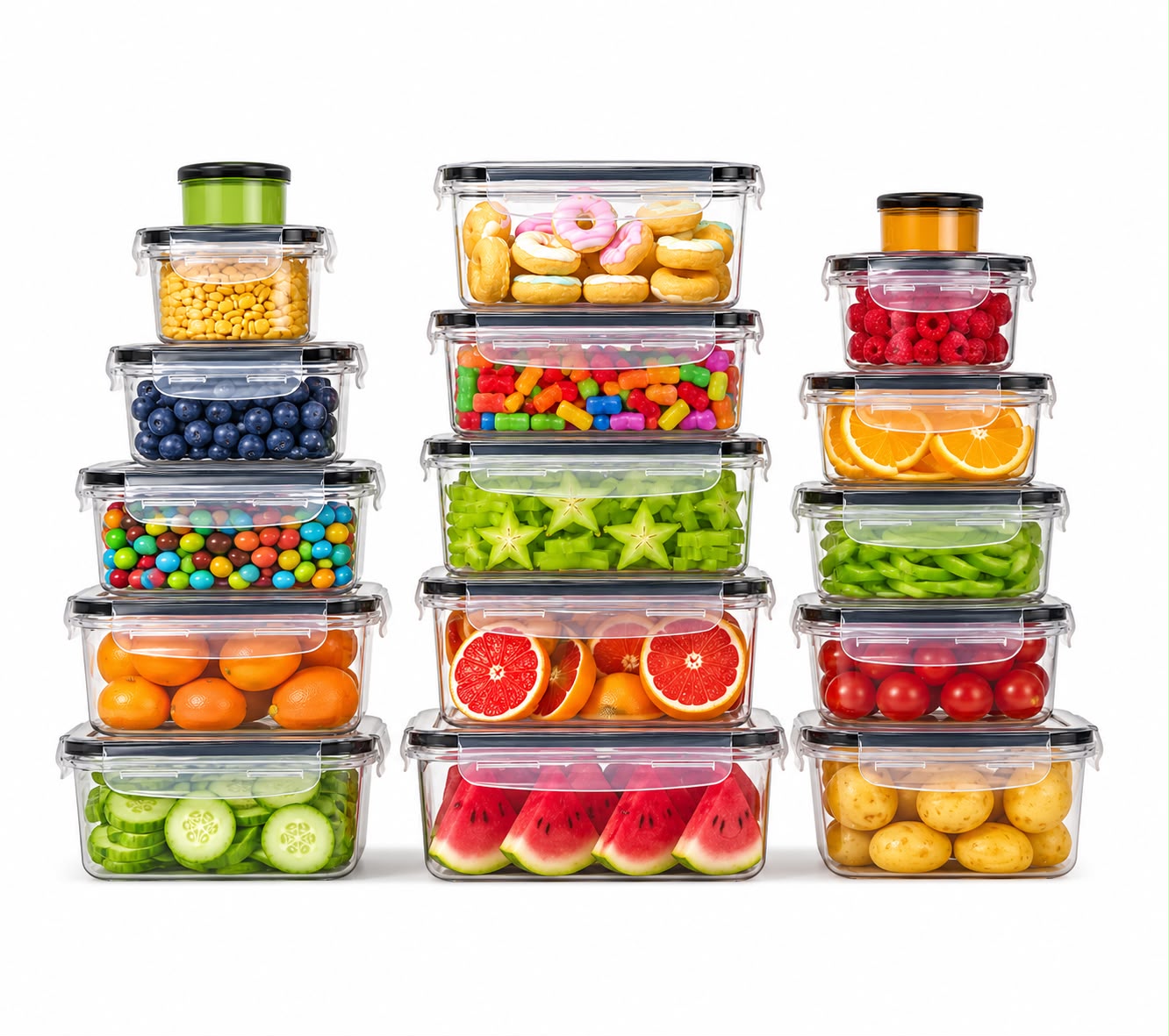 Food storage Containers (15 pcs)
