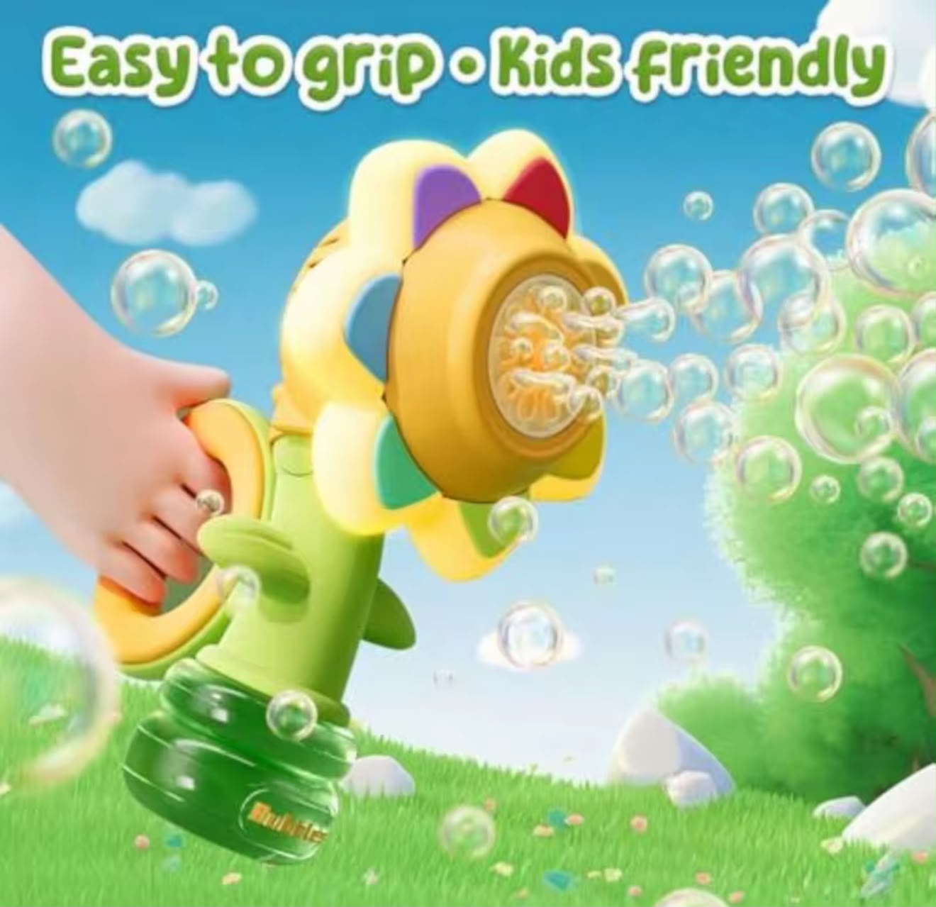 Sunflower bubble machine