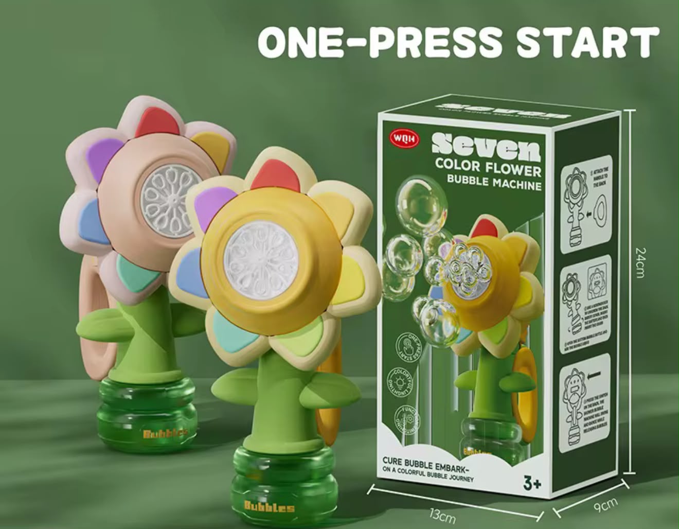Sunflower bubble machine